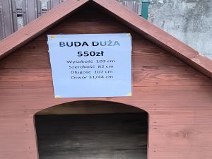 Sprzedaż detaliczna i hurtowa kojce dla zwierząt, budy